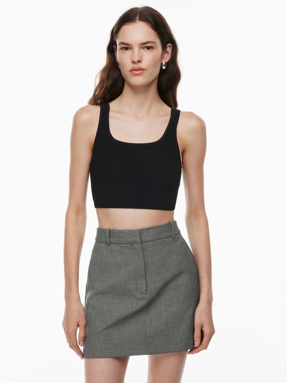 Babaton Sculpt Cropped Square Neck Tank